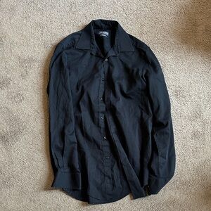 Men’s black long sleeve dress shirt